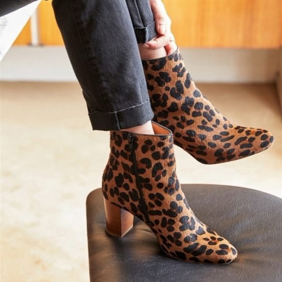 Sezane Lea Leopard Print Ankle Booties - Picture 6 of 6